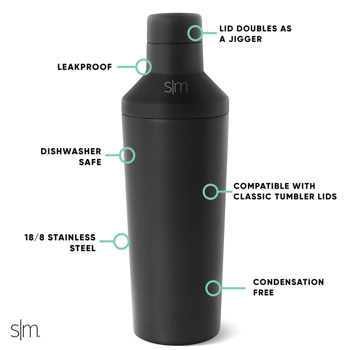 Simple Modern jigger-cap for precise half- and one-ounce pours