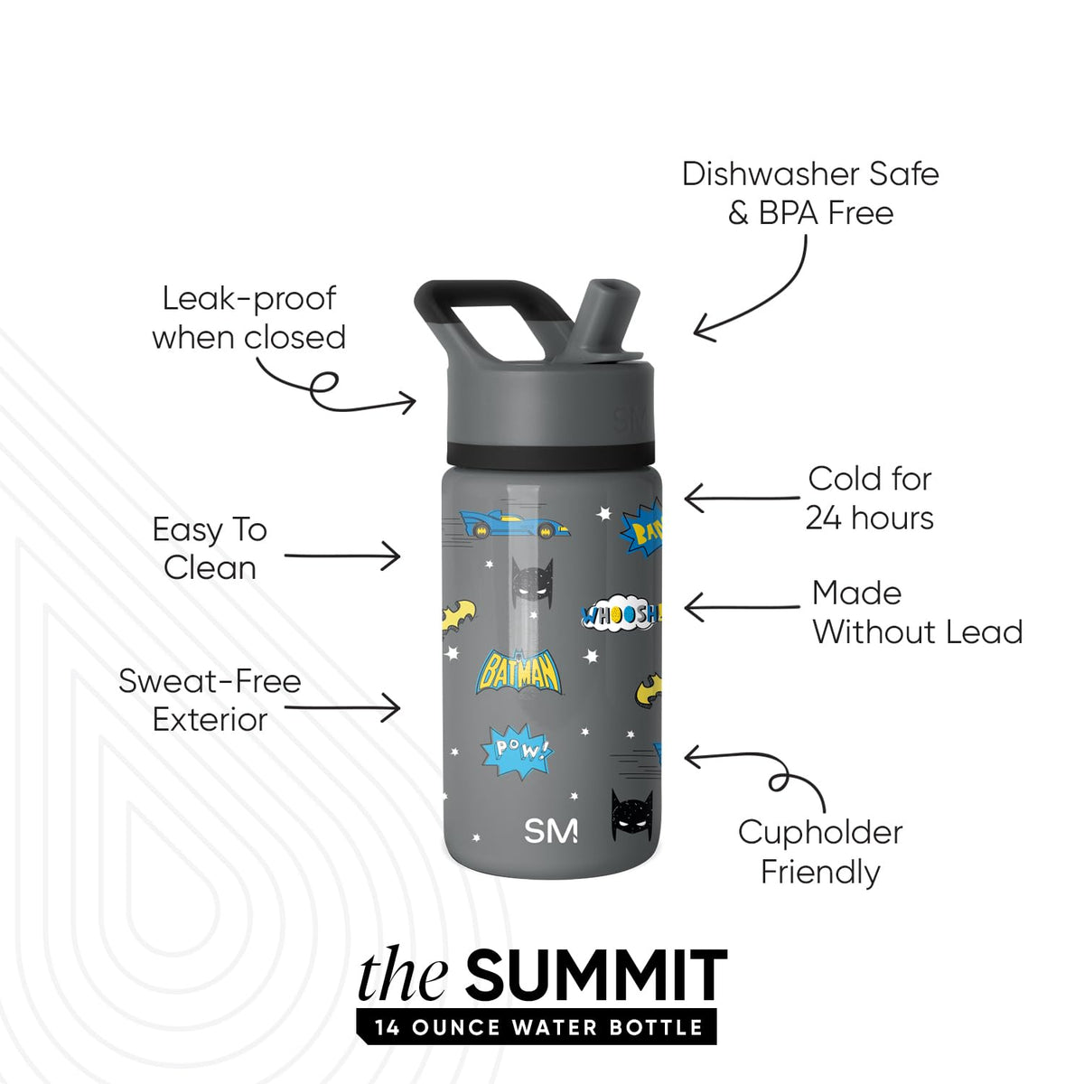 Dishwasher-safe construction simplifies cleanup after school or activities