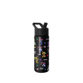 Simple Modern Kids Summit bottle with straw lid closed for leakproof school hydration.