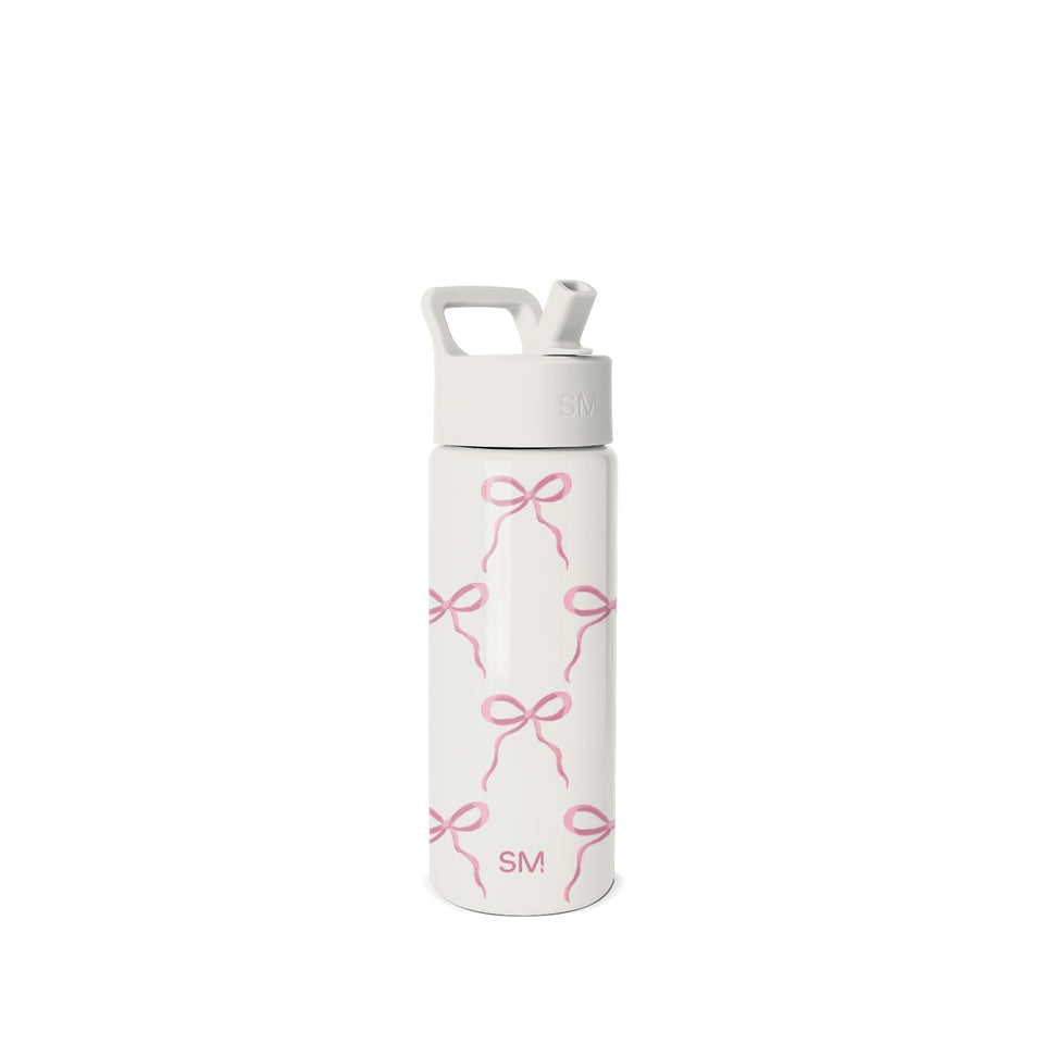 Simple Modern Kids Summit bottle with straw lid showing leakproof seal.