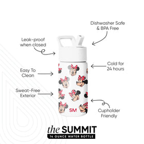 Simple Modern Kids Summit bottle with straw lid open for easy sipping.