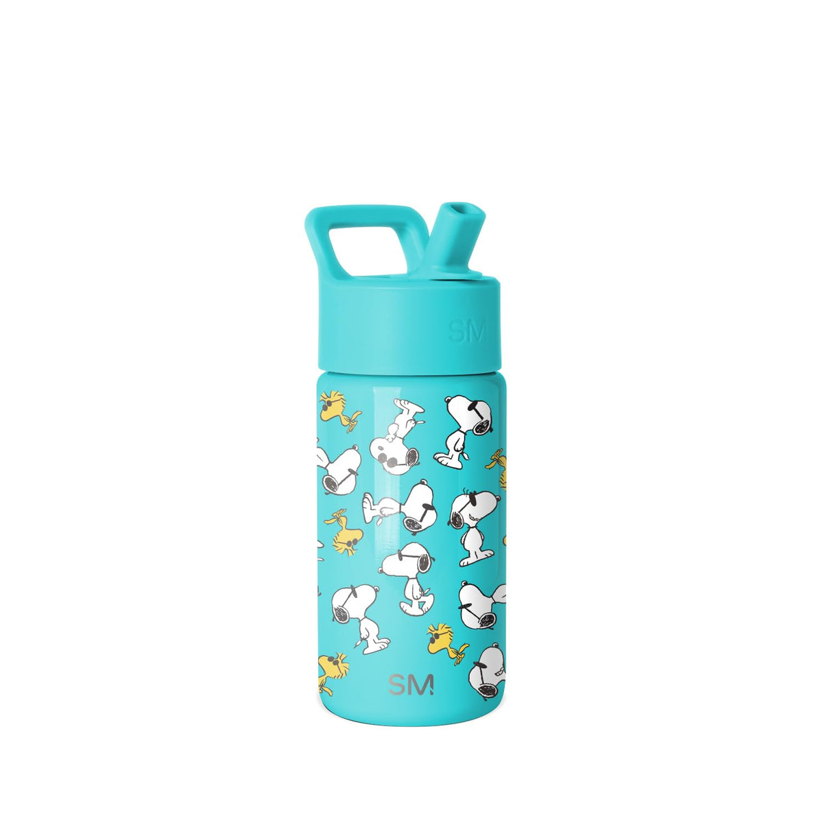 Simple Modern Kids Summit bottle with straw lid and Snoopy design for school hydration.
