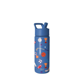 Simple Modern Kids Summit bottle with straw lid demonstrates kid friendly sipping on the go