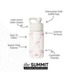 Simple Modern Summit insulated stainless bottle highlights temperature retention for hours
