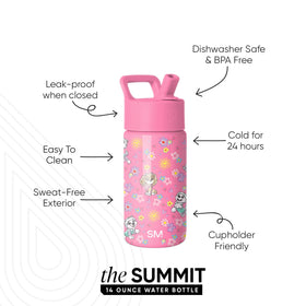 Simple Modern Summit insulated bottle with double-wall keeps drinks cold for hours