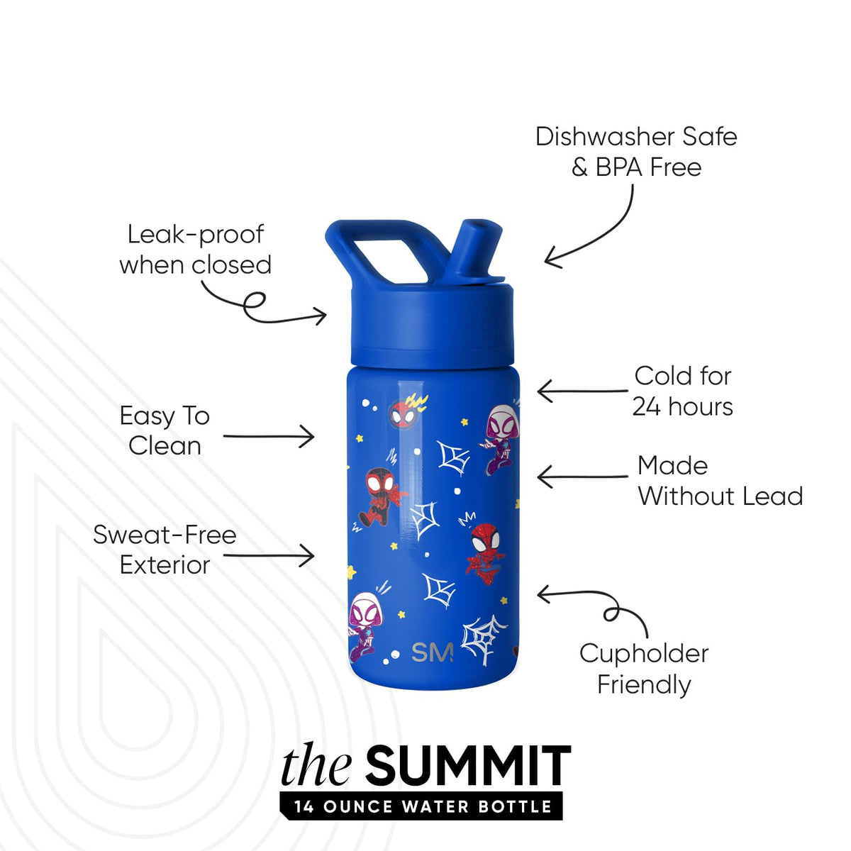 Simple Modern Kids Summit double-wall insulation keeps drinks cool and refreshing.