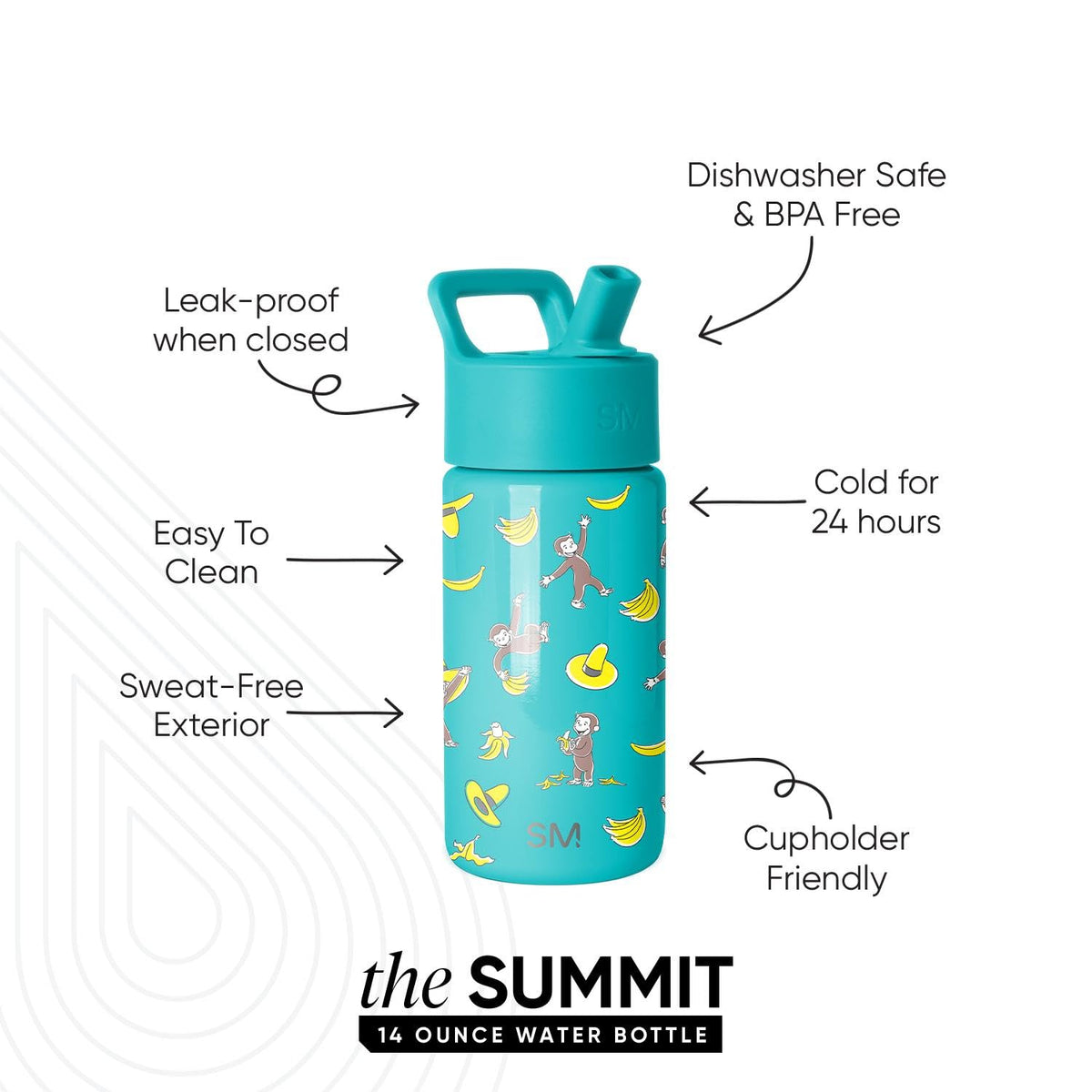 Simple Modern summit leakproof design prevents spills during school days and car rides.