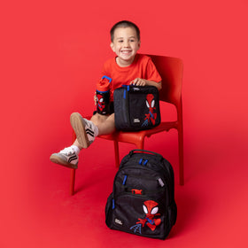 Side view of the Spidey Summit bottle highlighting compact size for small hands.