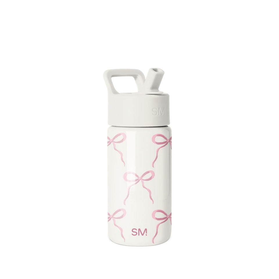 Simple Modern Summit kids straw-lid 14oz bottle shows leak-proof sipping for on-the-go use