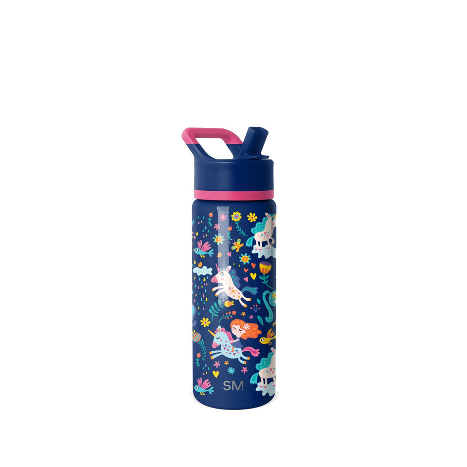 Simple Modern Kids Summit 18oz bottle with straw lid, perfect for active kids on the go.