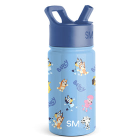 Simple Modern Kids Summit bottle with straw lid closed, leakproof for on-the-go hydration.