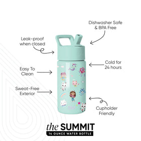 Closeup of leakproof straw lid from Simple Modern Summit bottle for mess-free use.