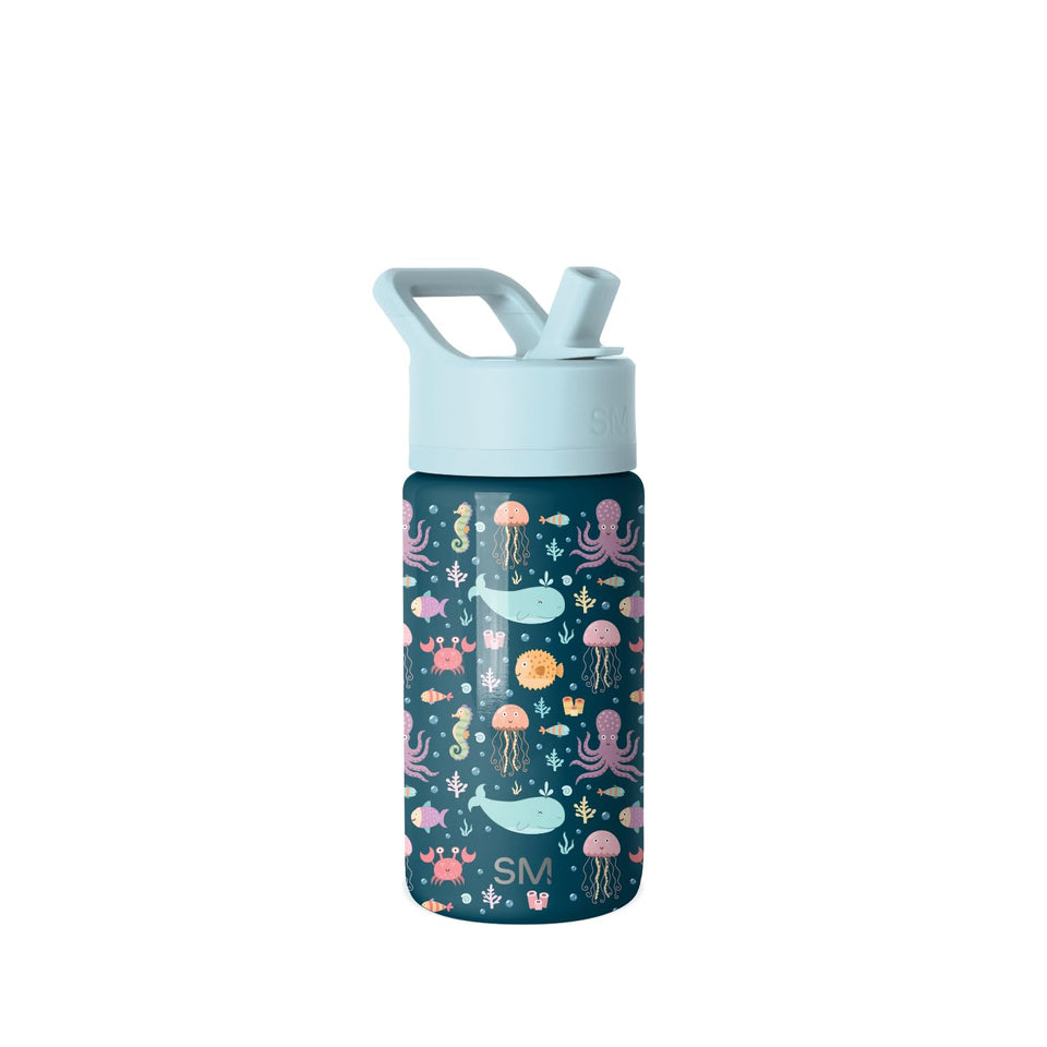 Simple Modern Kids Summit under-the-sea design straw lid, kid-friendly hydration on the go.