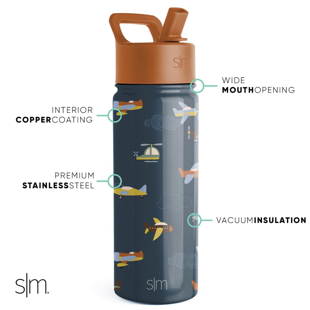 Simple Modern Kids Summit straw lid close-up shows leak-proof seal for on-the-go use.