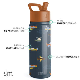 Simple Modern Kids Summit straw lid close-up shows leak-proof seal for on-the-go use.