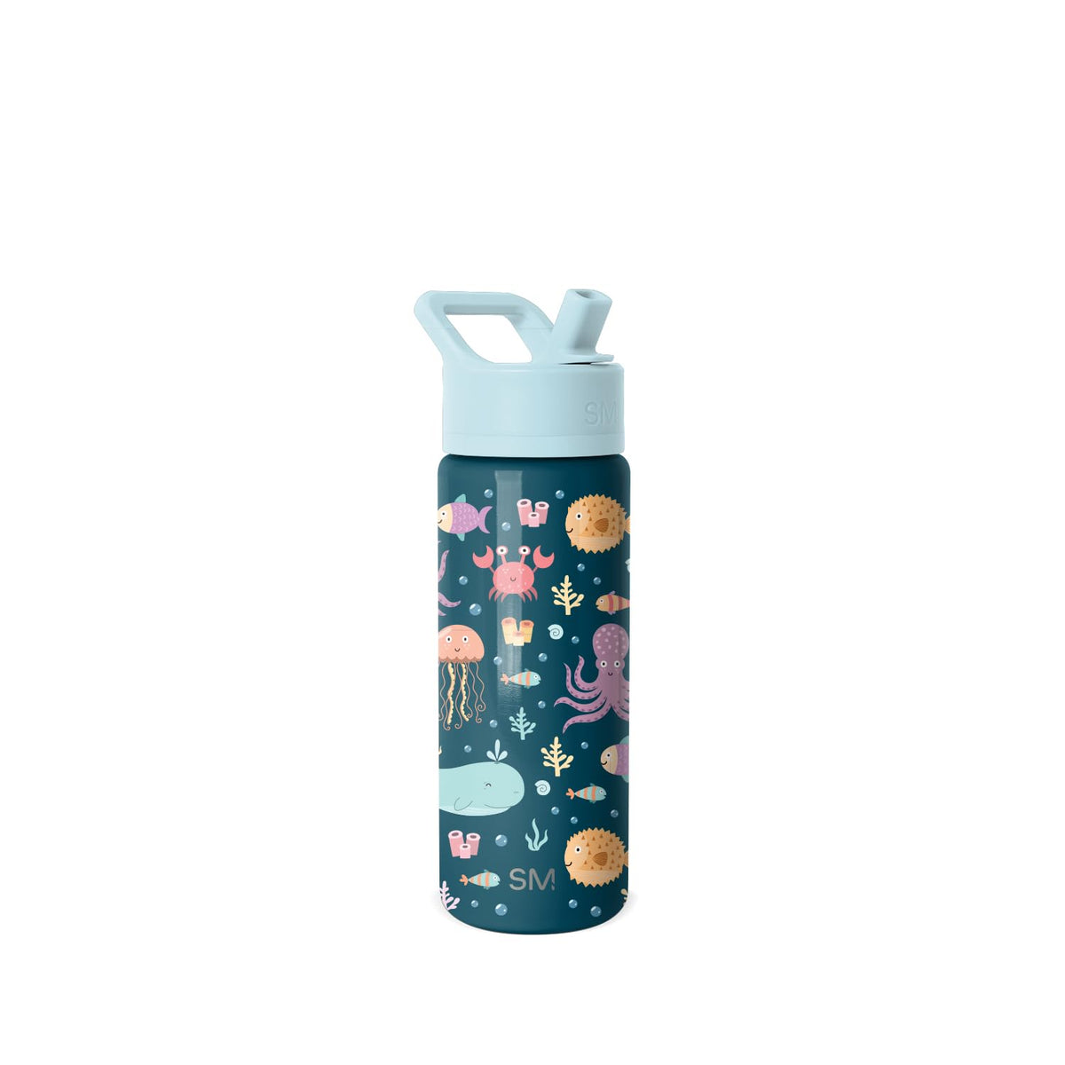 Simple Modern Kids Summit water bottle with straw lid, ideal for on-the-go hydration.