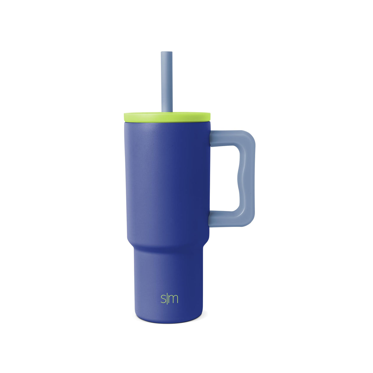 Simple Modern Kids Trek tumbler with handle and silicone straw lid for convenient on-the-go drinking.