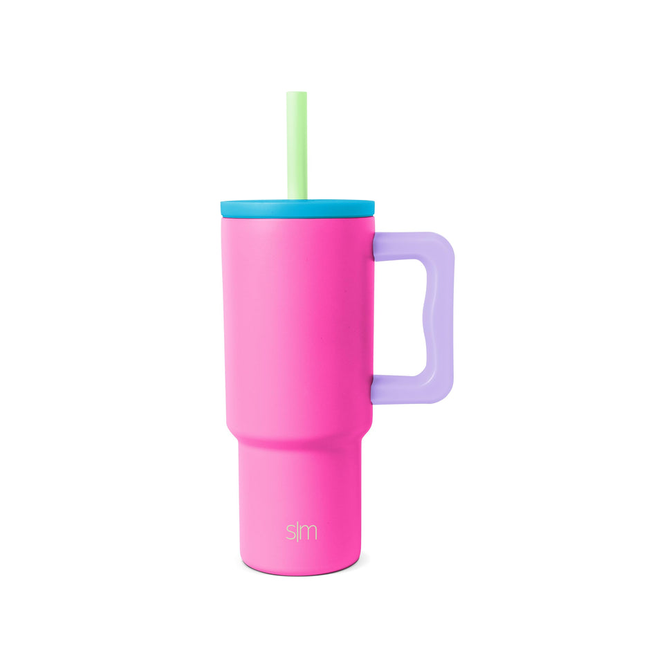 Simple Modern Kids Trek tumbler with handle for easy on-the-go grip.