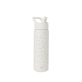 Simple Modern Leopard water bottle with straw lid; convenient for daily workouts.