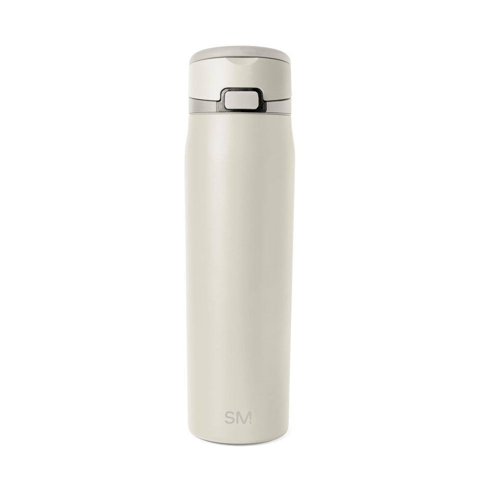 Simple Modern Mesa Loop cashew-body bottle highlights durable stainless design for everyday hydration.
