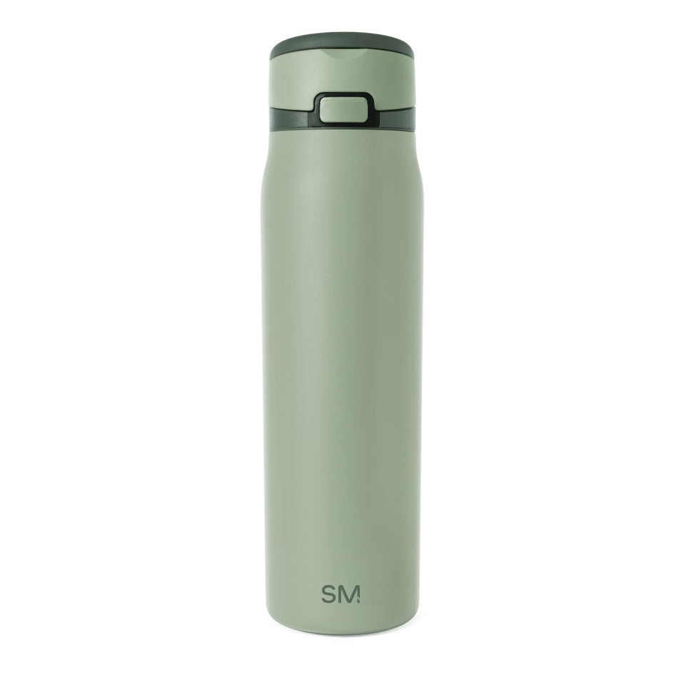 Simple Modern Mesa Loop bottle with covered straw for easy one-handed sipping on the go