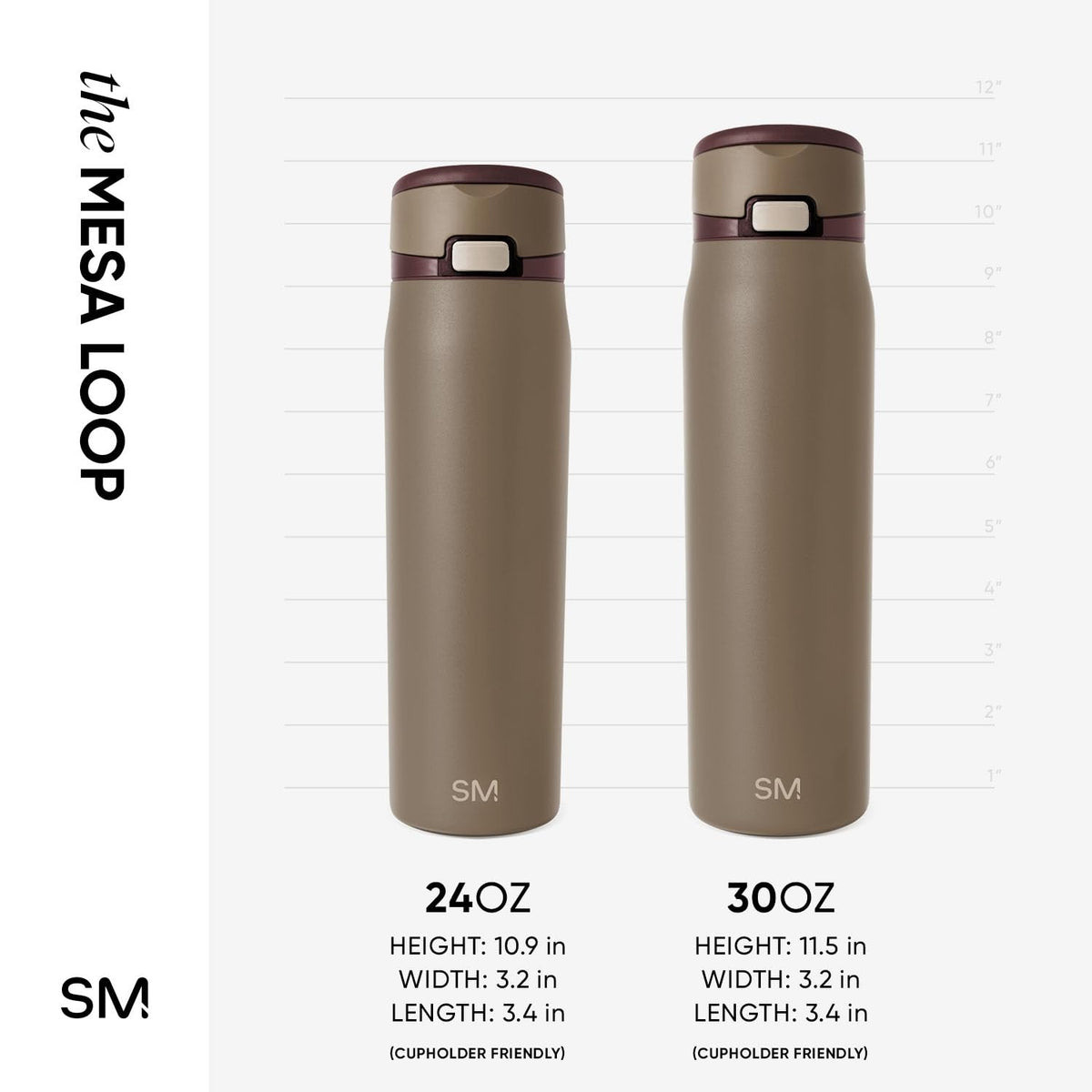 Simple Modern Mesa Loop bottle fits cupholders securely