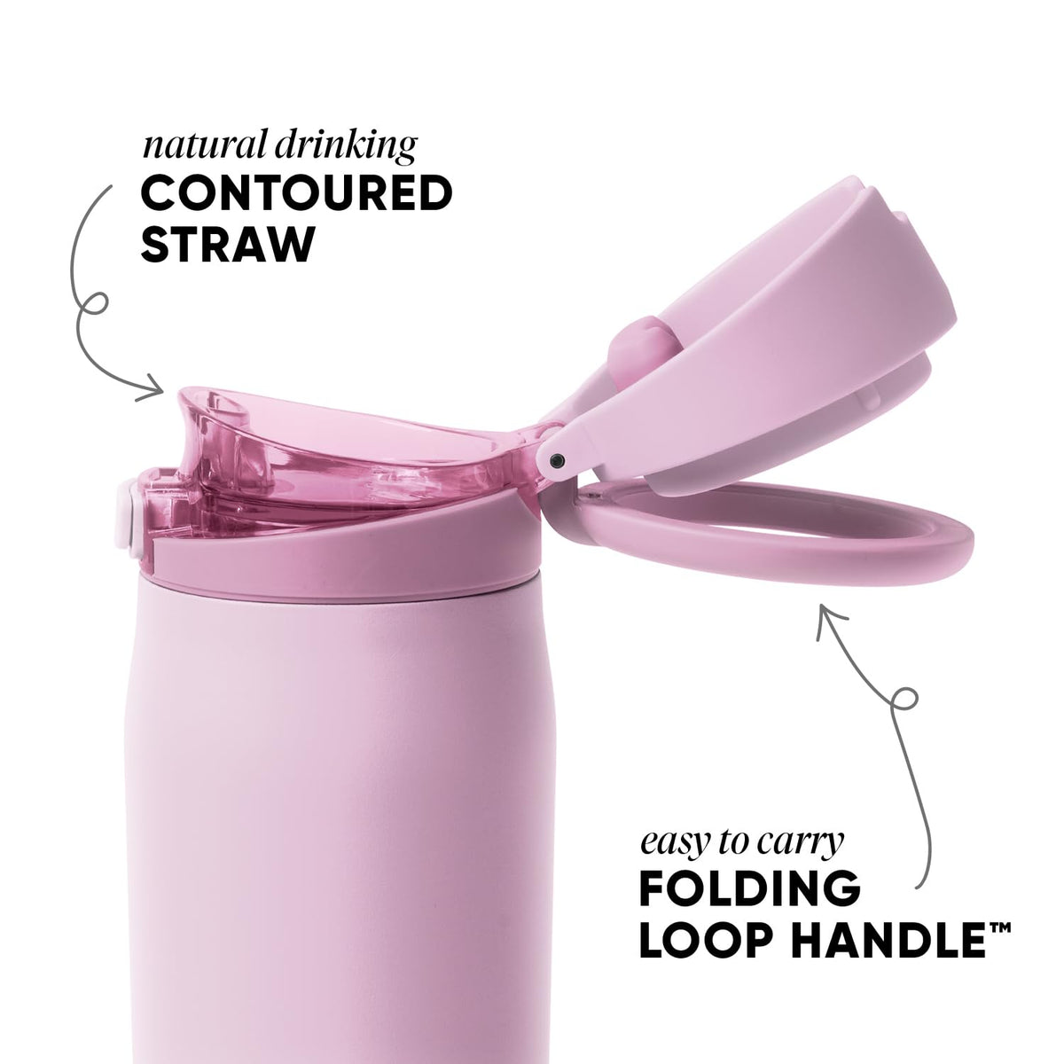 Mesa Loop bottle folding loop handle provides comfortable one-handed carrying