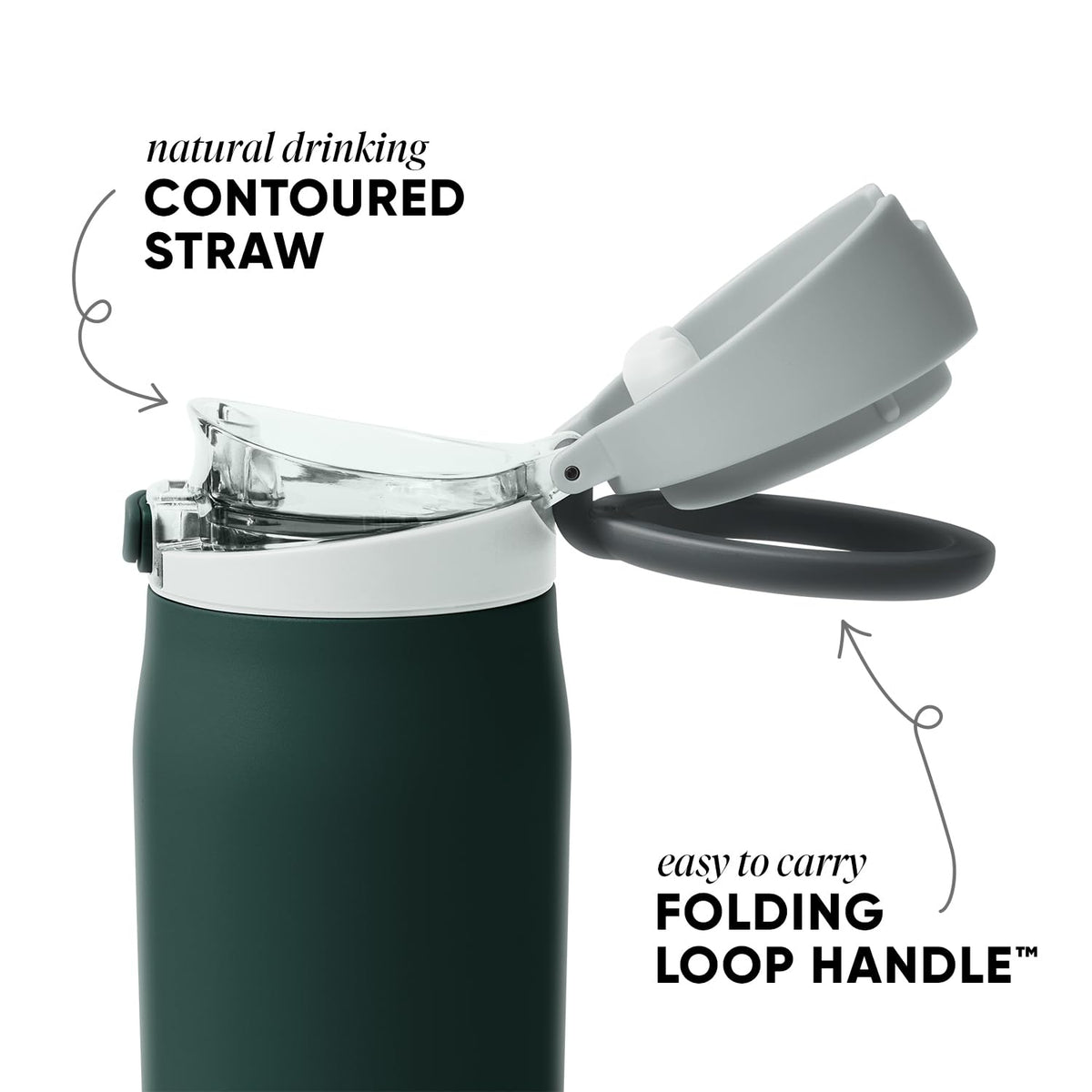 Simple Modern Mesa Loop bottle folding loop handle for easy one-handed carry