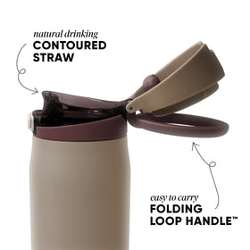 Simple Modern Mesa Loop lid closeup shows leak-proof lock feature
