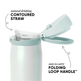 Simple Modern Mesa Loop bottle with folding loop handle for easy one-handed carrying.