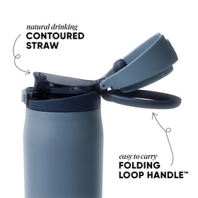 Simple Modern Mesa Loop bottle folding-loop handle offers comfortable grip during workouts or commutes.