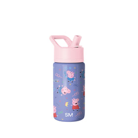 Simple Modern Peppa Pig Summit bottle with straw lid keeps drinks cold.