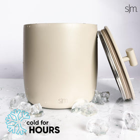 Simple Modern Rocks Ice Bucket on a bar cart elevates party presentation.