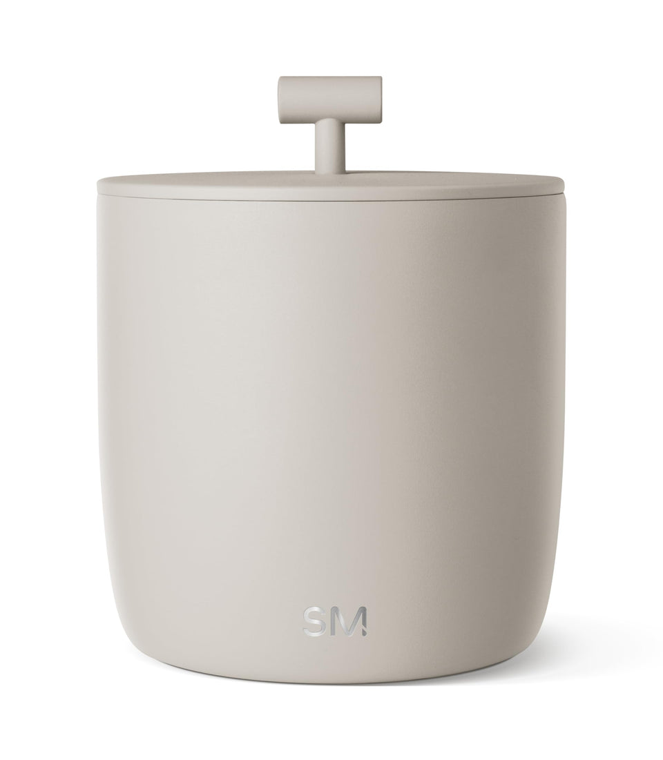 Simple Modern Rocks ice bucket with lid for party ice and drinks.