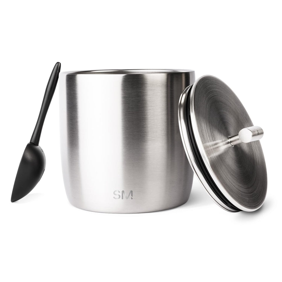 Simple Modern Rocks ice bucket with lid for stylish entertaining and secure storage.