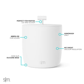 Simple Modern Rocks Ice Bucket scoop enables quick, mess-free serving.