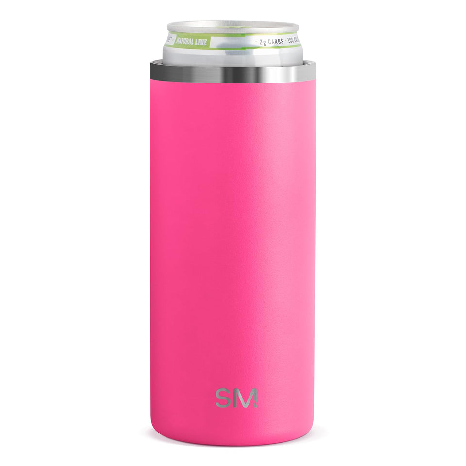 Simple Modern Skinny Can Cooler Raspberry Vibes securely fits 12oz slim cans.