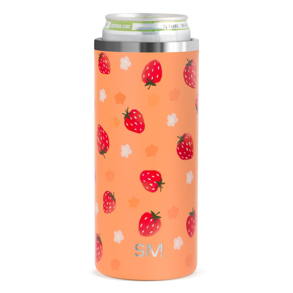 Simple Modern Skinny Can Cooler Slim 12oz in use, keeps slim cans cold on the go.