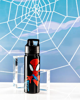 Simple Modern Spidey Kid Summit bottle straw-lid closed demonstrates leakproof design for bags.