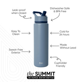 Double-wall vacuum insulation on the Simple Modern Summit bottle keeps drinks cool for hours.