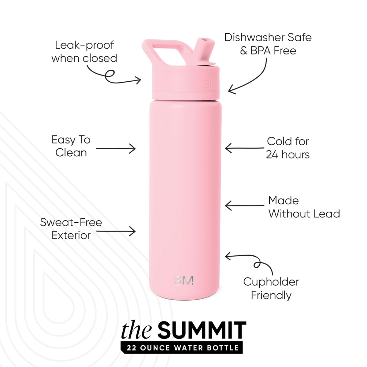 Simple Modern Summit bottle with double-wall insulation to maintain temps.