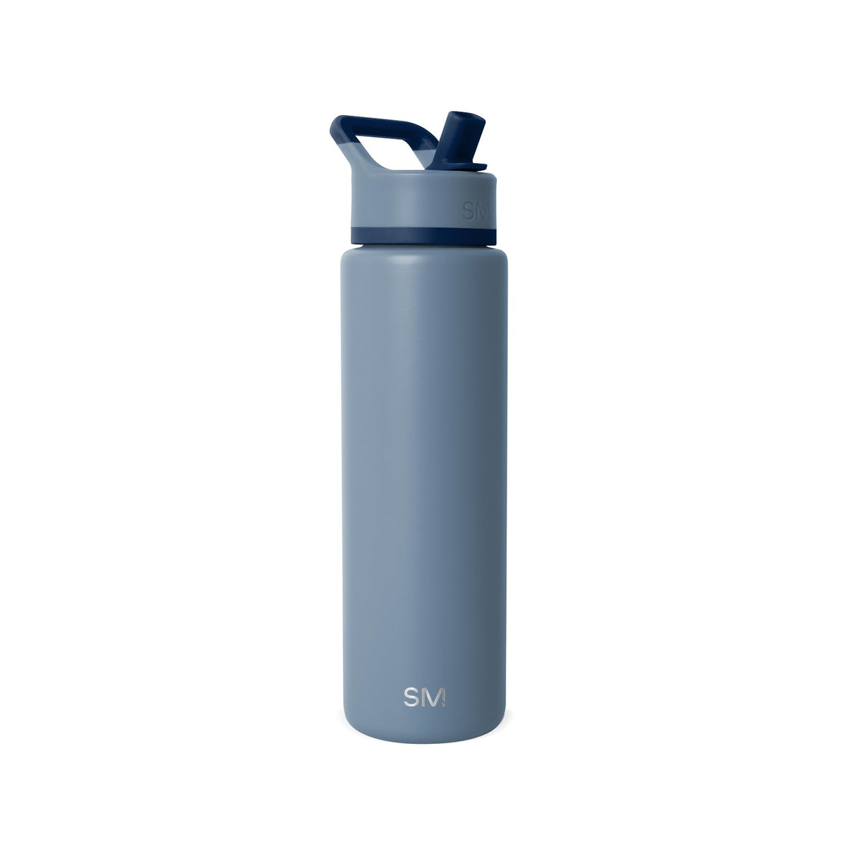 Simple Modern Summit bottle with straw lid in Blue Dune, leak-proof for gym and travel.