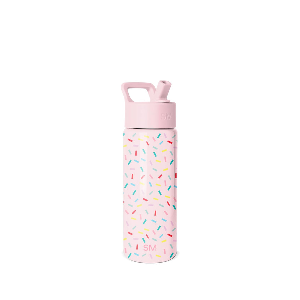 Simple Modern Summit bottle with straw lid closed keeps drinks secure for toddlers on the go