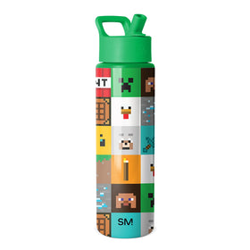 Simple Modern Summit bottle with straw lid, Minecraft 30oz design for on-the-go hydration