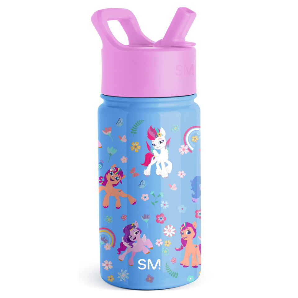 Simple Modern Summit bottle with straw lid, Garden of Rainbows, ideal for school days