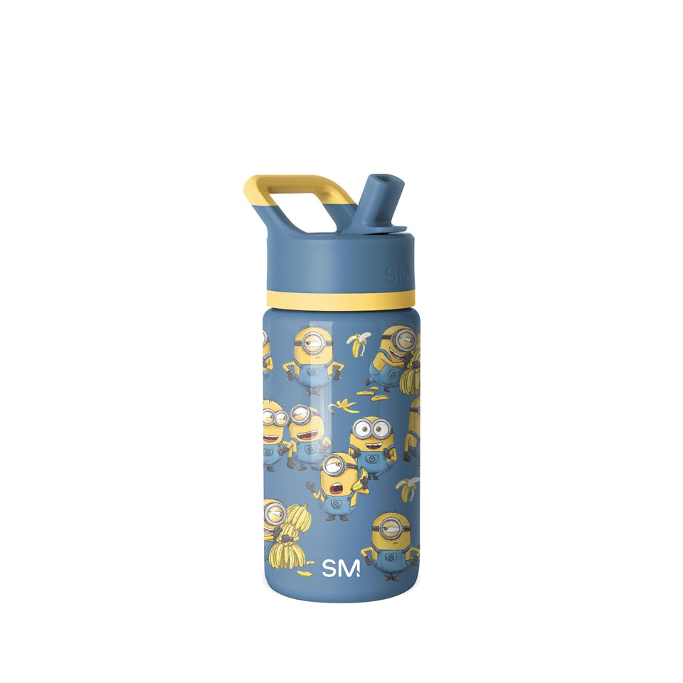 Simple Modern Summit kids bottle with straw lid Minions for reliable classroom hydration.