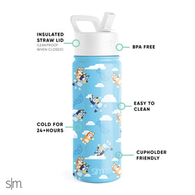 Simple Modern Summit Kids Bottle Straw Lid enables easy sipping for school.