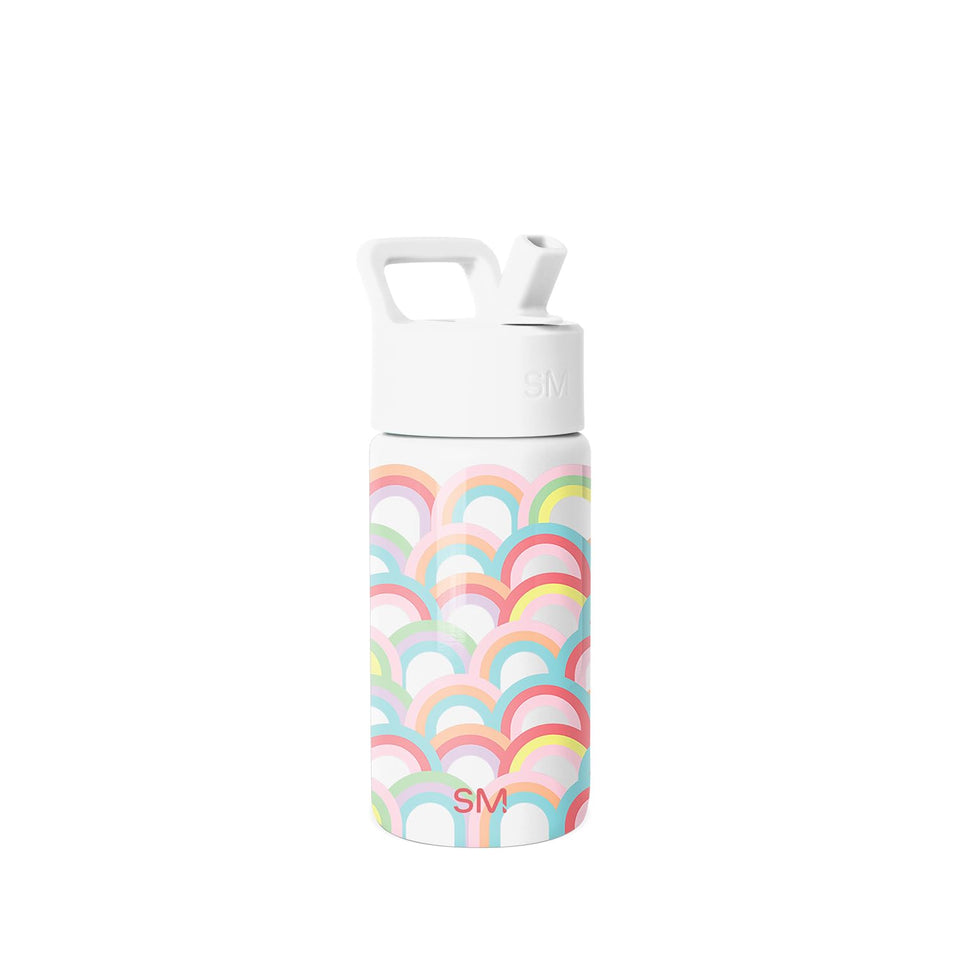 Simple Modern Summit kids bottle with straw lid, leakproof for on-the-go hydration.