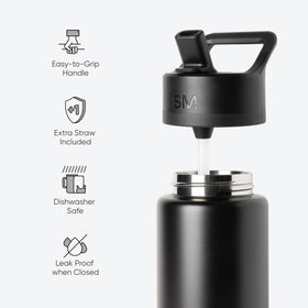 Simple Modern leopard bottle with leak-proof lid keeps drinks secure during outdoor activities.