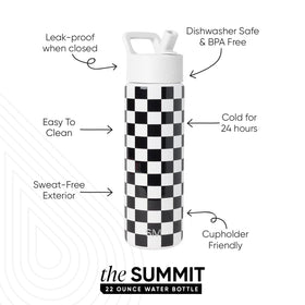 Simple Modern Summit water bottle insulated walls keep beverages cold for hours during workouts